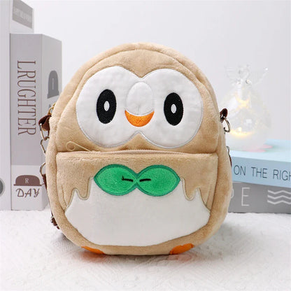 New Pokémon Plush Bag — Pikachu, Mimikyu, Gengar, Lucario, Rowlet, Eevee, Snorlax Soft Stuffed Toy Shoulder Backpack