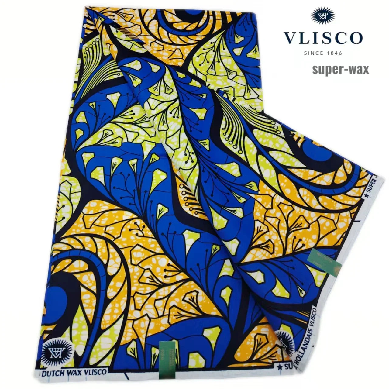 Original African Wax Print Fabric - 6 Yards Soft 100% Cotton Nigerian Ankara Pagne Batik Material