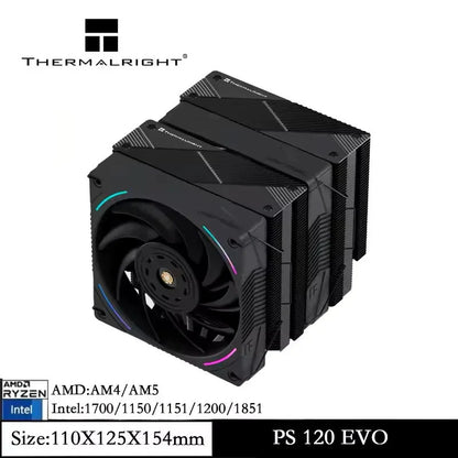 Thermalright Phantom Spirit Digital 120 EVO/SNOW CPU Air Cooler – 7 Heat Pipes Dual Tower AGHP Gen5.0 with Dual TL-K12 Fans High Performance Radiator for Intel & AMD Sockets