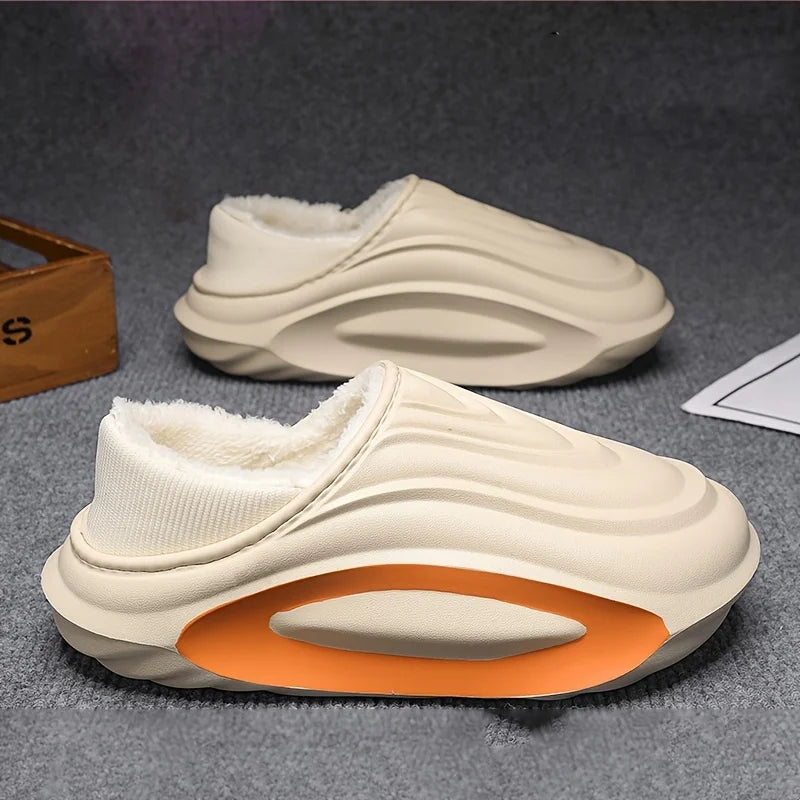 Winter Lined EVA Slippers - Thick Warm Slip Resistant Indoor Outdoor Home Shoes