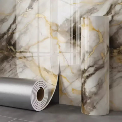 Marble Foam Wall Tile Sticker - Waterproof Self-Adhesive Wallpaper for Bedroom, Living Room & Bathroom
