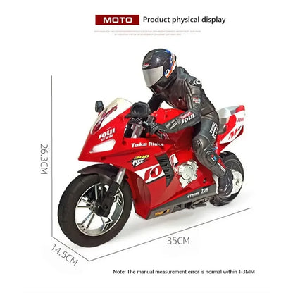 1/6 RC Motorcycle Toy - Self-Balancing Electric Racing Bike with Drift Stunt Control for Kids and Children