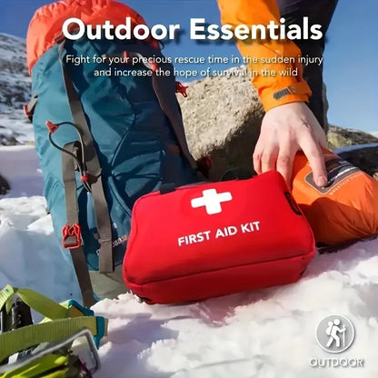 Premium Compact First Aid Kit for Home, Office, Car, Travel, Camping & Emergency Preparedness
