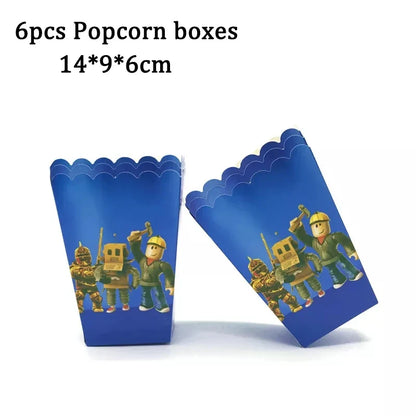 Hot Roblox Theme Party Tablecloth – 108×180cm Disposable Birthday Party Supplies for Boys, Party Decorations & Tableware