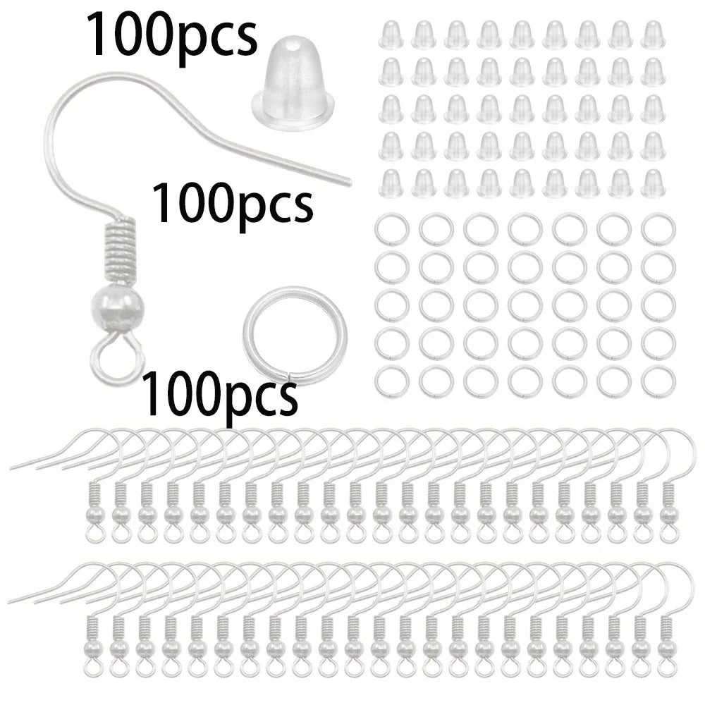 210-400Pcs Jewelry Making Kit - Lobster Clasps Jump Rings Crimp Beads Findings for DIY Bracelets & Necklaces