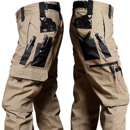 Men's Tactical Waterproof Cargo Pants – Durable Multi-Pocket Combat Trousers for Outdoor Work & Adventure