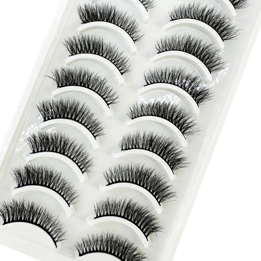 38 Styles 10 Pairs 3D Mink False Eyelashes – Natural Short & Long Fake Lashes Makeup Extension Kit