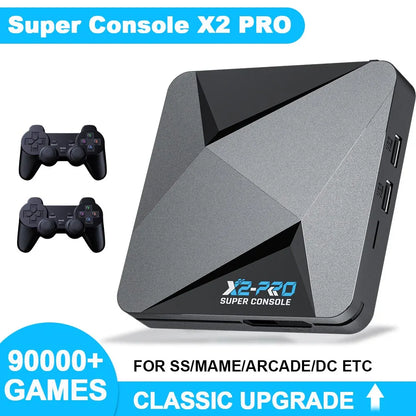 KINHANK Retro Super Console X2 Pro — 90,000 Games for PS1, DC, MAME, SS with Gamepad, Perfect Kid Gift Game Box
