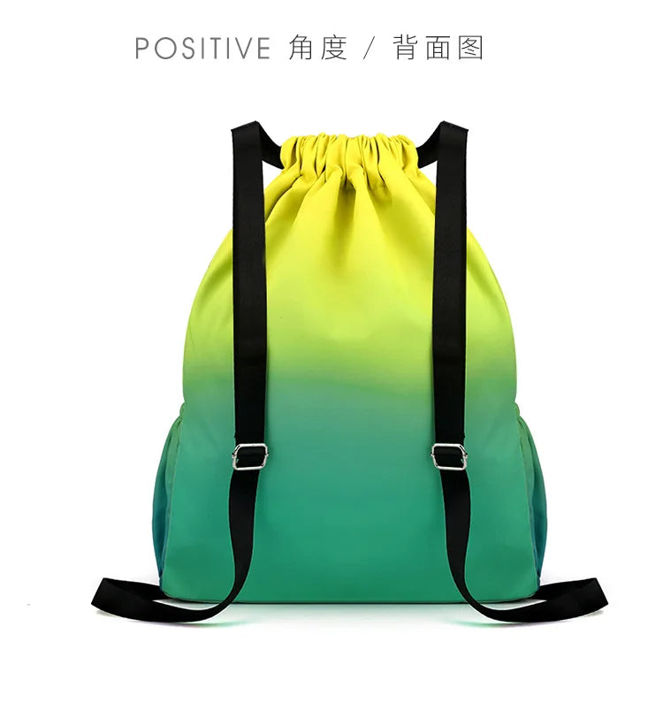Bundle Pocket Waterproof Nylon Backpack — Portable Sports Bag for Outdoor, Camping, Swimming, Fitness, and School Use