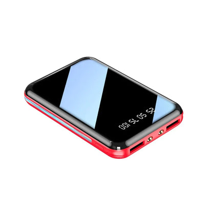 20000mAh Mini Power Bank - Portable LED Digital Display Charger with Mirror Screen External Battery for iPhone Samsung Xiaomi & Huawei