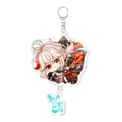 Anime Game Keychain – Atataki Itto, Kunikuzushi, Xiao, Tartaglia & Kazuha Cat Series Cosplay Key Chain