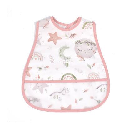 Adjustable Baby Bibs - Waterproof EVA Cotton Cartoon Feeding Bibs with Burp Cloth for Boys & Girls