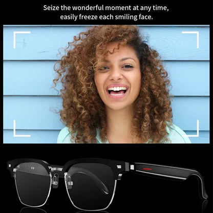 Hiwego Camera Smart Music Sunglasses – Wireless Bluetooth Headset with HIFI Sound, Earphones, Hands-Free Call & Driving Glasses