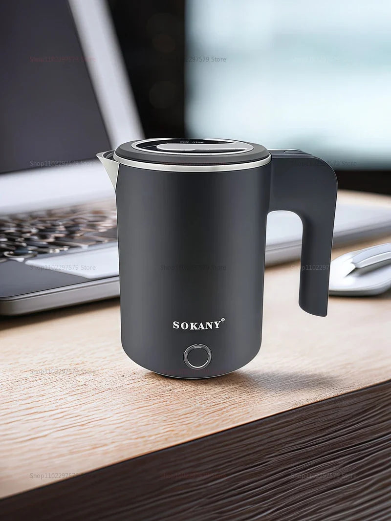 500ML Stainless Steel Portable Electric Kettle — Travel Water Boiler Pot for Hotel, Home, Kitchen, Tea, and Coffee