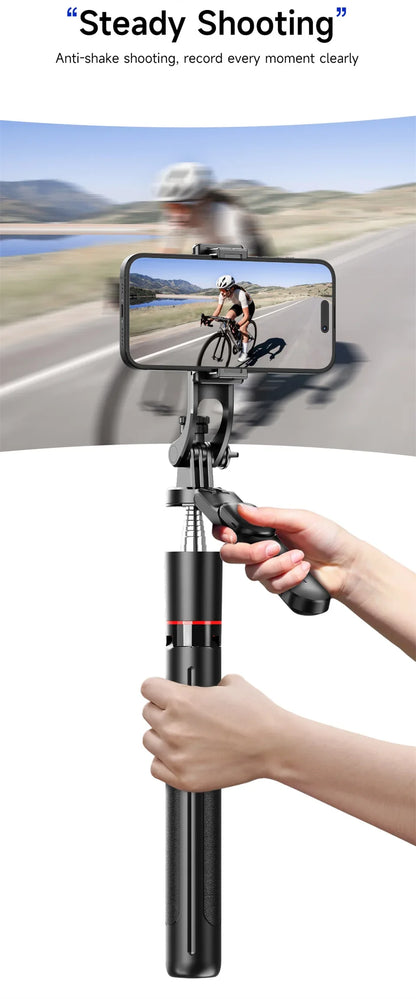 MEUYAG Selfie Stick Tripod – 1708mm Monopod with Fill Light, Bluetooth Remote, 360° Rotation & 1/4” Interface for Mobile Phones