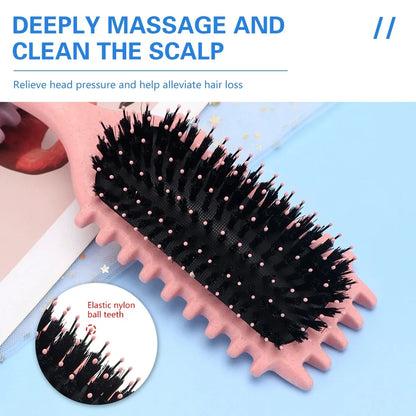 Salon Curly Hair Styling Brush – Detangling & Shaping Tool for Men’s and Women’s Curls
