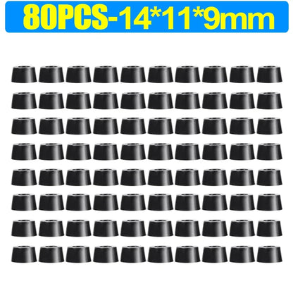 8/80pcs Rubber Furniture Pads - Non-Slip Floor Protectors & Chair Leg Bumper Gaskets for Tables and Cutting Boards