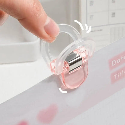 4PCS Multifunctional Mini Page Holder Clips – Multicolor Transparent Paper Clips for Memos, Files, Indexes & Magazines