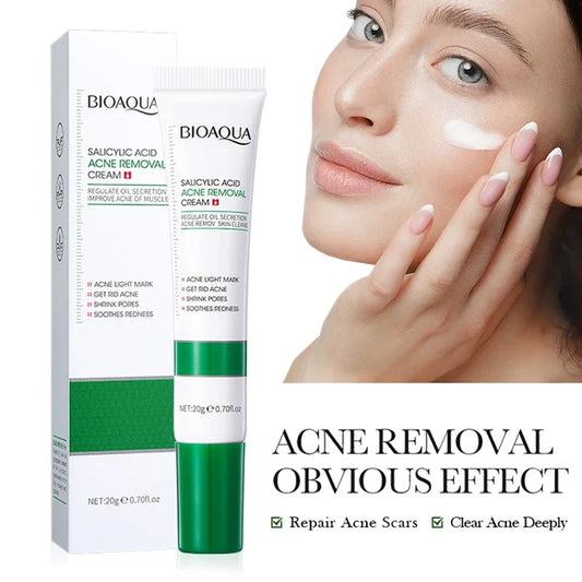BIOAQUA Salicylic Acid Face Cream - Acne Treatment Moisturizing Cream for Blackhead Removal, Skin Repair & Firming Care