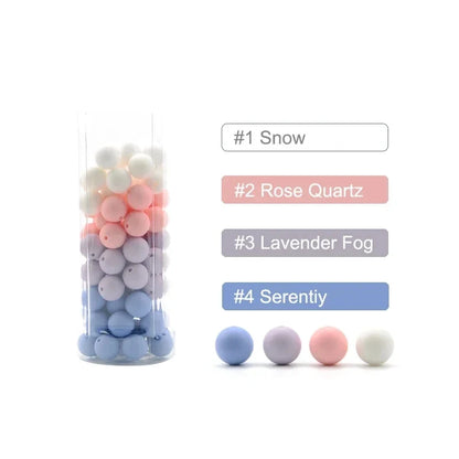 LOFCA Silicone Round Beads 20pcs - 9/12/15mm DIY Jewelry Making Beads for Bracelets, Keychains & Necklaces