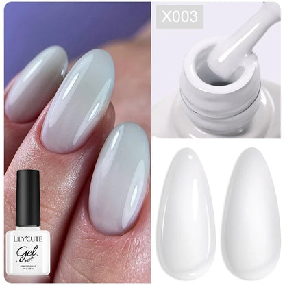 LILYCUTE Solid Color Gel Nail Polish 7ml - Semi-Permanent Soak Off UV LED Gel Varnish for Nail Manicure Art