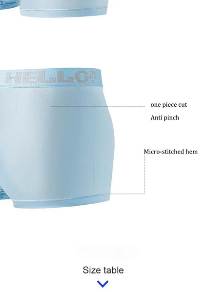 Men's Ice Silk Graphene Boxer Briefs – Breathable, Ultra-Thin, Comfortable Trunks Underwear