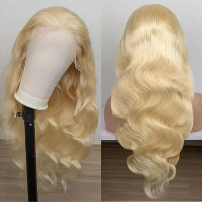 13x6 HD Lace Frontal Wig – 13x4 Transparent 613 Blonde Body Wave Human Hair Wig, 250 Density