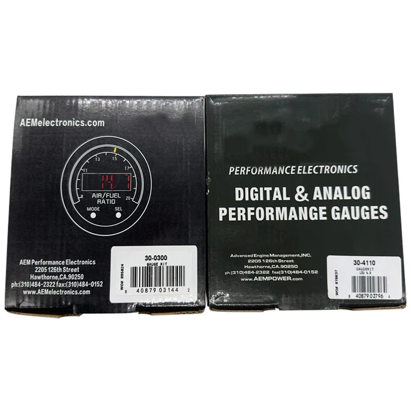 AEM X-Series Wideband O2 Air Fuel Ratio Gauge Kit – LSU 4.9 Oxygen Sensor + 15*4.3cm Decal, Model 30-0300 30-4110