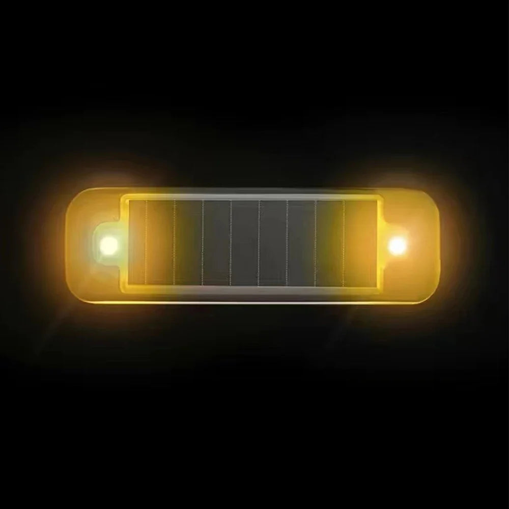 Mini LED Solar Car Warning Light - Wireless Flashing Security Dummy Alarm Lamp for Night Anti-Theft Protection