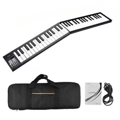 61 Key Foldable Electronic Piano - Portable Keyboard with LED Display, Built-In Battery & Musical Instrument Features