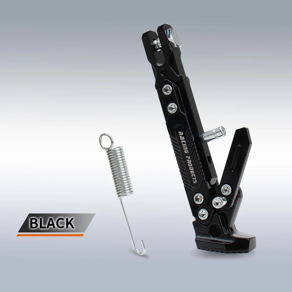 Motorcycle Kickstand Support — Universal Alloy Side Stand Bracket for Dirt Bikes & Motorbikes Tripod Foot Holder