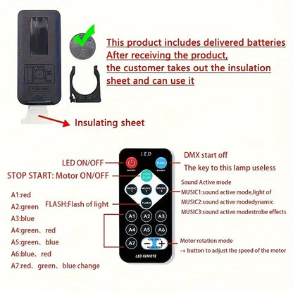 LED Galaxy Night Light Projector - Remote Control Starry Sky Lamp with 7 Modes for Kids Room Decor