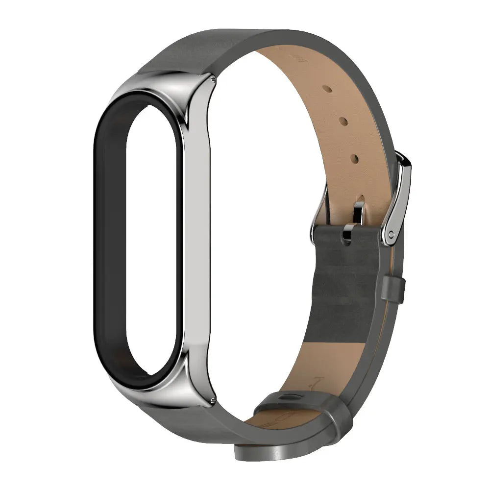 Leather Strap for Xiaomi Mi Band - Stylish Replacement Wristband for Mi Band 10/9/8/7/6/5 Mijobs Design