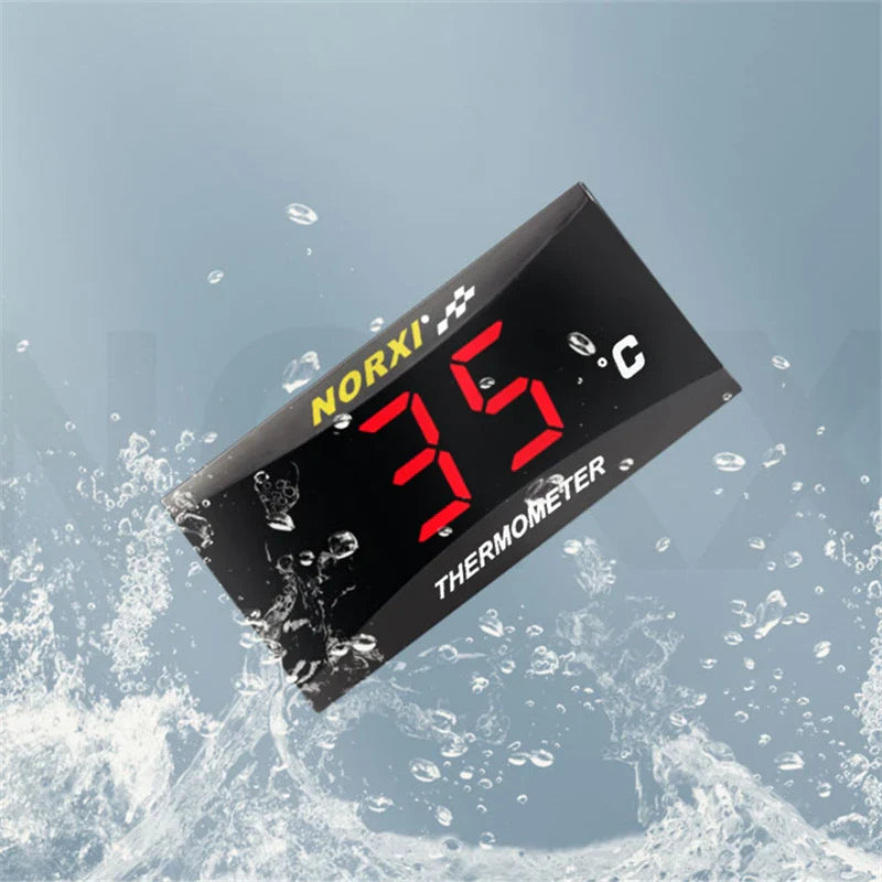 Motorcycle Water Temperature Mini Meter - XMAX250/300, NMAX, CB400, CB500X Sensor Thermometer Temp Gauges for Scooter Racing