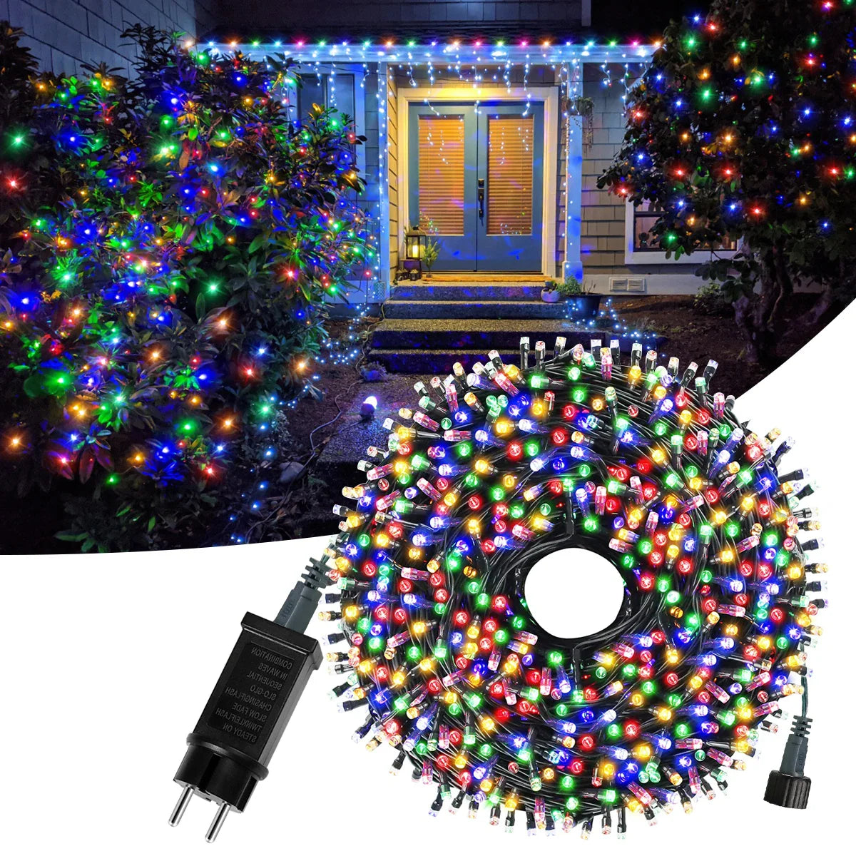 Outdoor LED String Lights — Waterproof Christmas & Fairy Garland for Garden, Home, and Holiday Party Decor