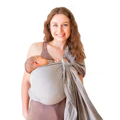 Ergonomic Baby Bib - Adjustable Dual Ring Feeding Smock with Anti-Spill Drool Protection for Newborns