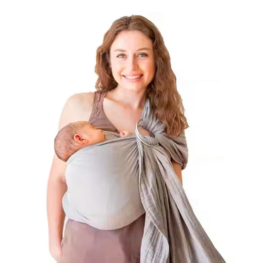 Ergonomic Baby Bib - Adjustable Dual Ring Feeding Smock with Anti-Spill Drool Protection for Newborns