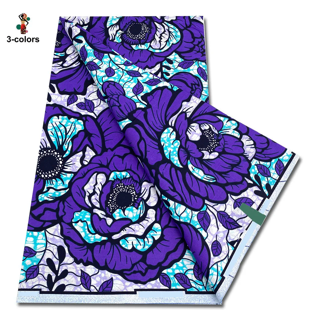 2026 Original African Wax Print Fabric - 100% Cotton Nigerian Ankara Batik Soft Pagne Material