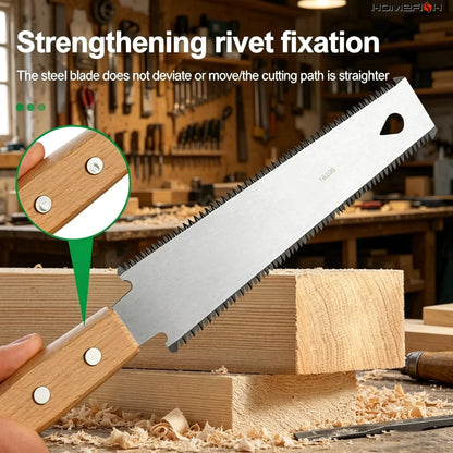 Hand Saw - SK5 Steel Fine-Tooth Woodworking Saw with Flexible Single/Double-Sided Blade