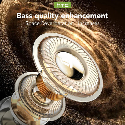 HTC NE20 Bluetooth 6.0 AI Translator Earbuds – Wireless Sport Headphones with LCD Touch & HD Stereo