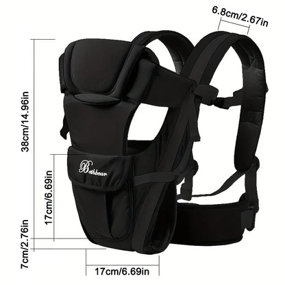 4-in-1 Ergonomic Baby Sling Carrier - Adjustable Backpack Carrier for Newborns to Toddlers