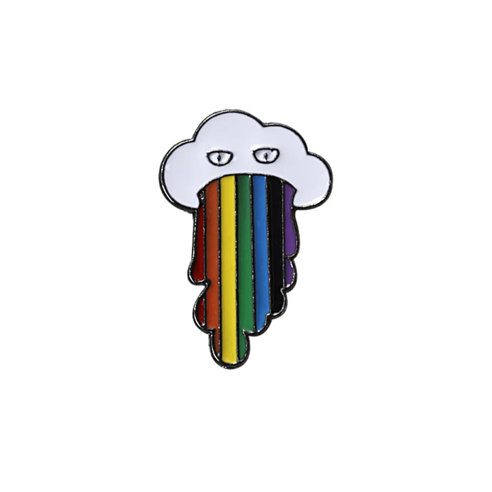 LGBT Rainbow Enamel Pins — Custom Heart & Flag Brooches for Bag, Shirt, Lapel, YES Gesture, Jewelry Gifts