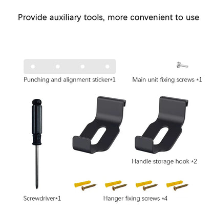 Wall-Mounted PS5 Slim Console Stand – Holder with 2 Controller Hooks & Punch Alignment Sticker, Easy Installation