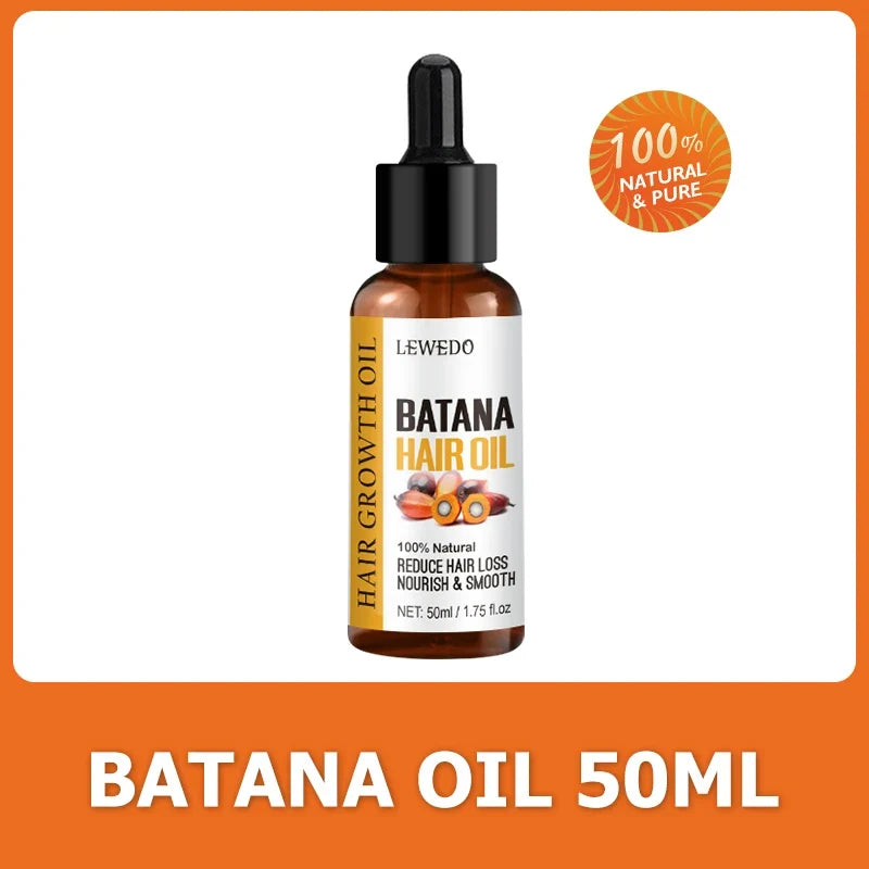 Pure Batana Hair Oil - Natural Hair Growth Treatment for Men & Women with Nourishing Shine Care
