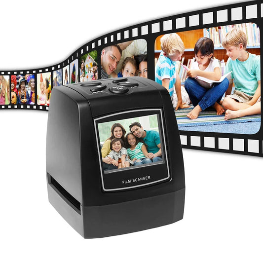 Portable Negative Film Scanner - 35mm/135 Slide Converter with 2.4" LCD Photo Viewer & Digital Image Editing