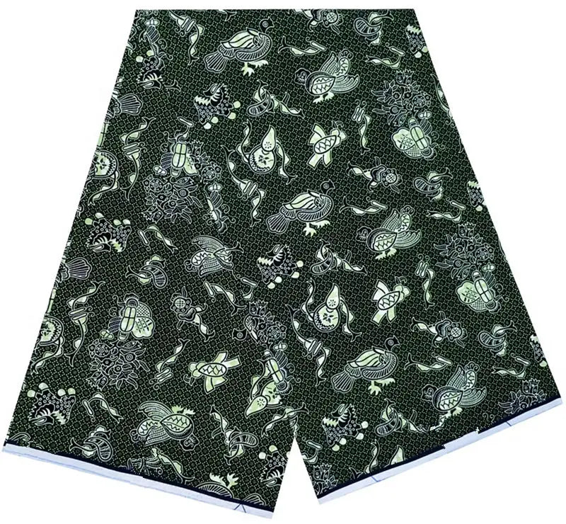 100% Cotton Ankara Wax Fabric - High Quality Soft Real Dutch Pagne Print for Dresses & Sewing