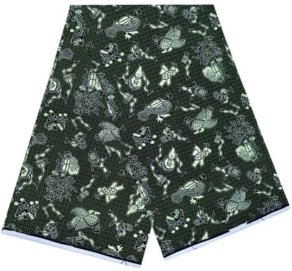 100% Cotton Ankara Wax Fabric - High Quality Soft Real Dutch Pagne Print for Dresses & Sewing