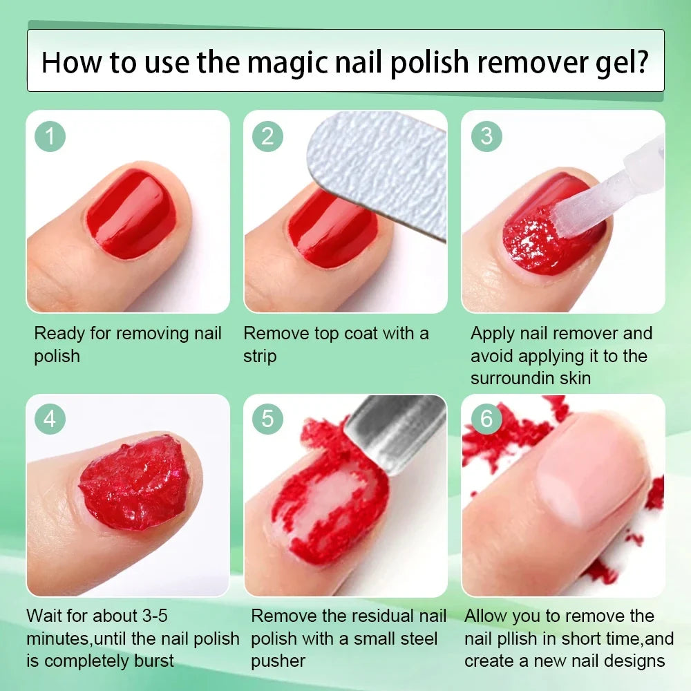 MAFANAILS 15ml Magic Nail Gel Remover - Fast UV Gel Polish Remover for Semi-Permanent Manicure