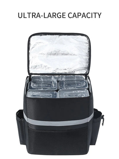 Insulated Delivery Backpack – 30L Thermal Food Bag for Riders, Large Capacity Takeout and Grocery Backpack