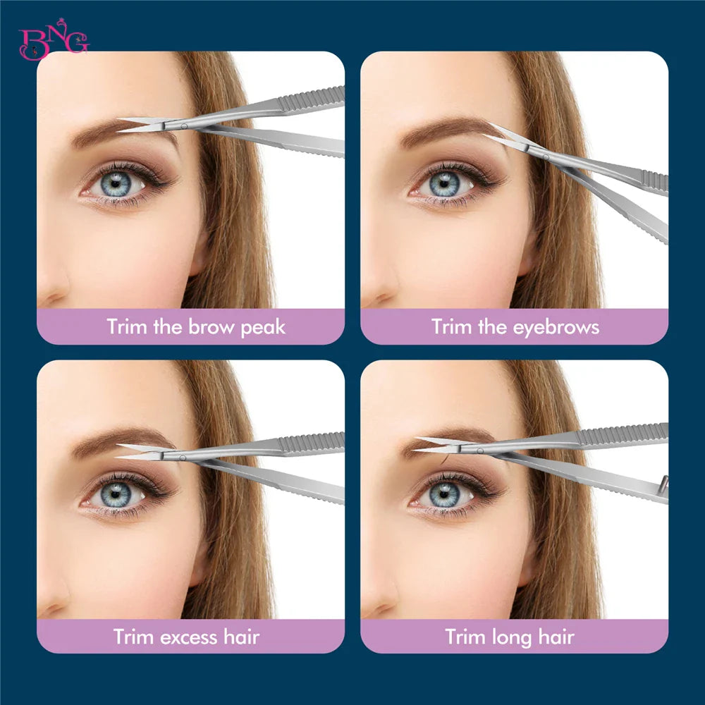 BNG Stainless Steel Cuticle Nipper & Dead Skin Remover Pliers – Straight Manicure & Eyebrow Scissors Beauty Tools